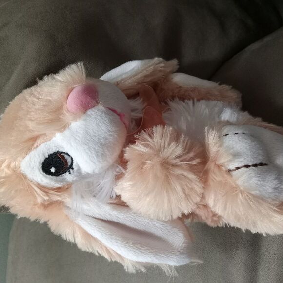 8" Plush Bunny - Blonde and White - Picture 3 of 5